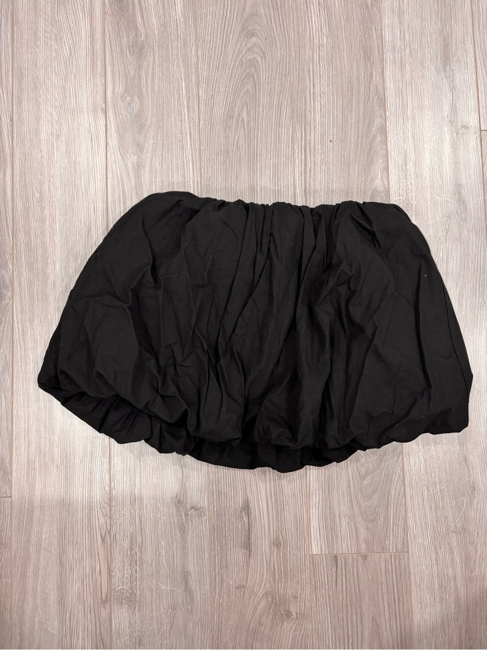 Sunday Best Black Bubble Hem Mini Skirt